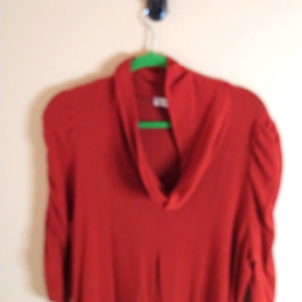 Burnt Orange Cow-neck Sweater
